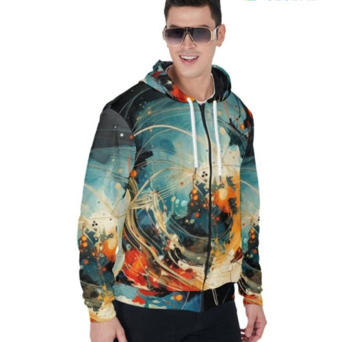 All-over Print Zip Hoodie (Lightweight) (Made in China) All-over Print Zip Hoodie (Lightweight) (Made in China)