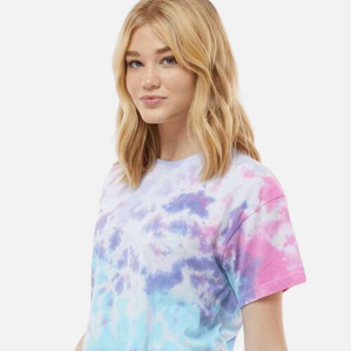 Women's Tie-Dyed Crop T-Shirt Colortone 1050 (Made in US) Women's Tie-Dyed Crop T-Shirt Colortone 1050 (Made in US)