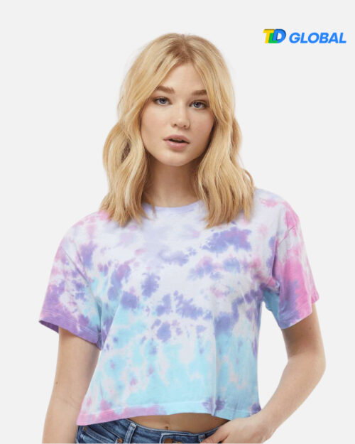 Women's Tie-Dyed Crop T-Shirt Colortone 1050 (Made in US)