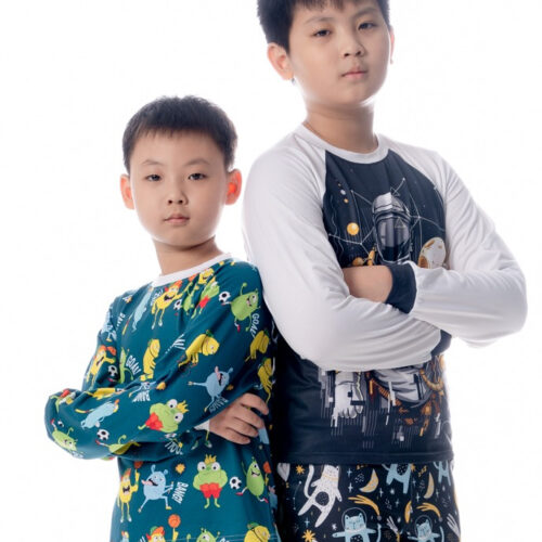 All-over Print Kid Pajamas Long Sleeve Raglan