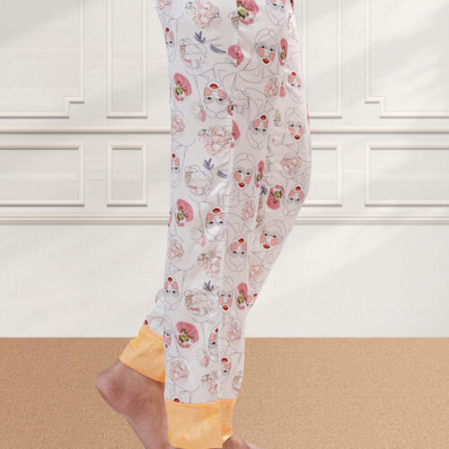 All-over Print Satin Pajama Pants All-over Print Satin Pajama Pants