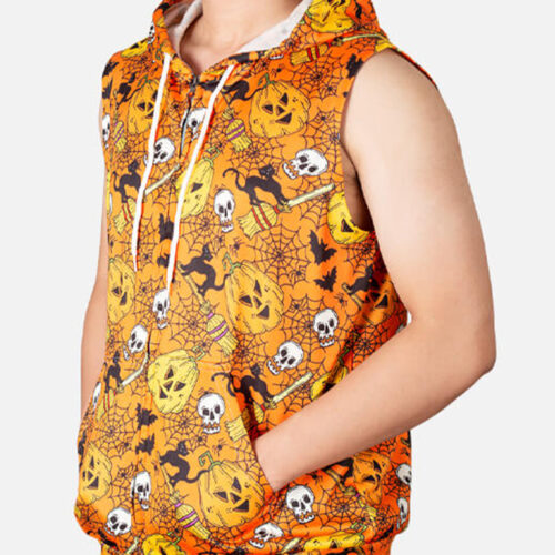 All-over Print Sleeveless Zip Hoodie (Midweight) All-over Print Sleeveless Zip Hoodie (Midweight)