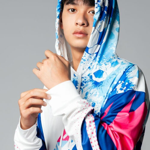 All-over Print Long Sleeve Hooded T-shirt (With Pocket) All-over Print Long Sleeve Hooded T-shirt (With Pocket)
