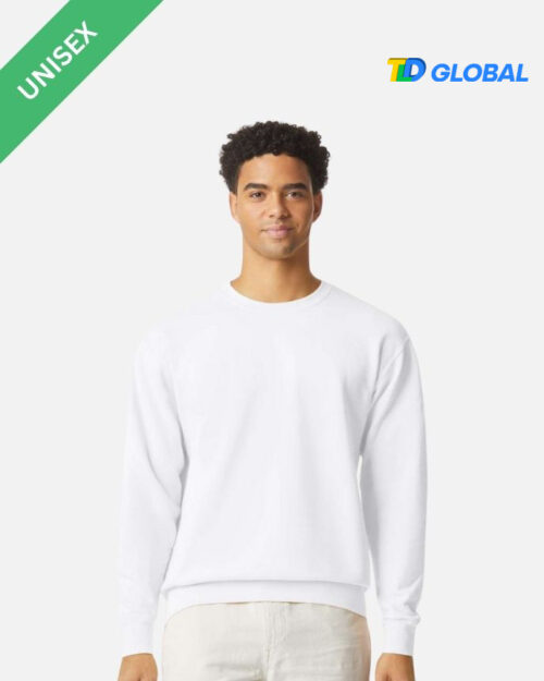 Comfort Color Garment-Dyed Lightweight Fleece Crewneck Sweatshirt 1466 (Made in US)