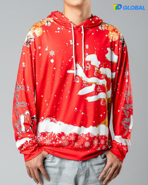 All-over Print Long Sleeve Hooded T-shirt