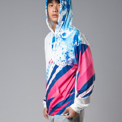 All-over Print Long Sleeve Hooded T-shirt (With Pocket) All-over Print Long Sleeve Hooded T-shirt (With Pocket)