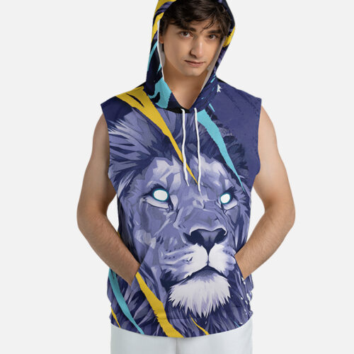 All-over Print Sleeveless Hoodie (Lightweight)