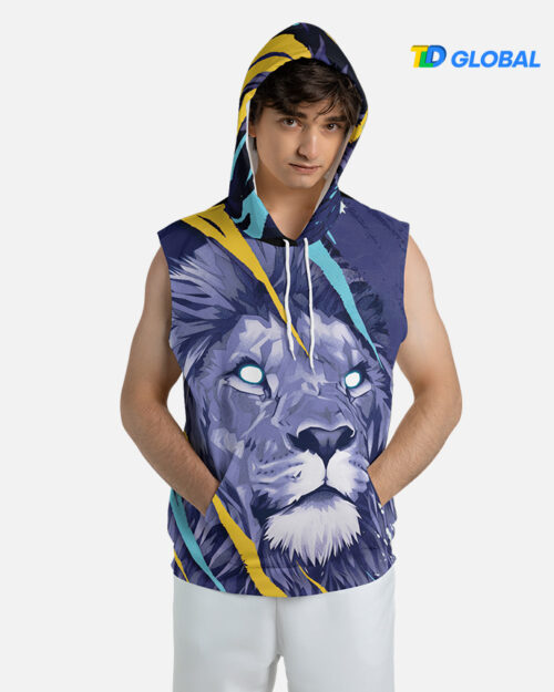 All-over Print Sleeveless Hoodie (Lightweight)