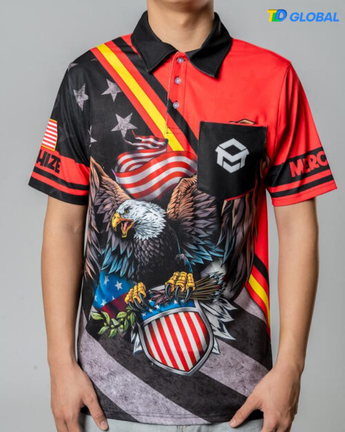 All-over Print Pocket Polo Shirt (Midweight)
