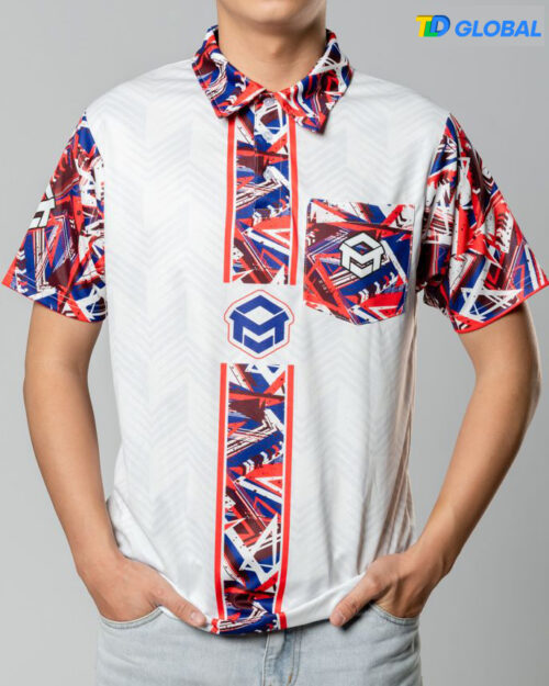 All-over Print Pocket Polo Shirt (Lightweight)