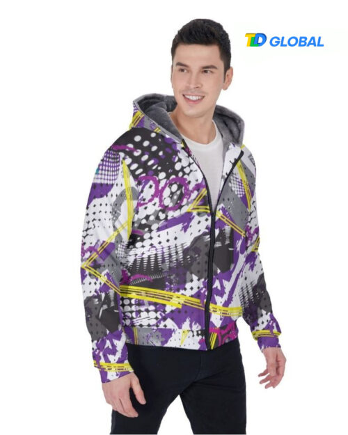 All-over Print Fleece Zip Hoodie (Made in China)