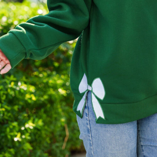 Side Bow Embroidered Sweatshirt Side Bow Embroidered Sweatshirt