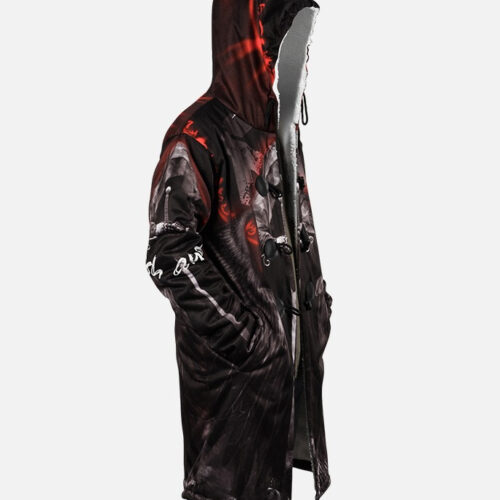 All-over Print Hooded Cloak Coat All-over Print Hooded Cloak Coat