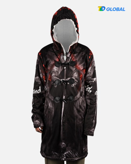 All-over Print Hooded Cloak Coat