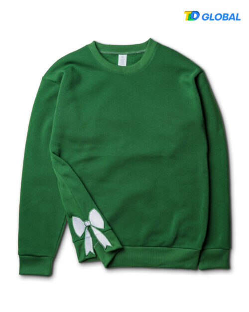 Side Bow Embroidered Sweatshirt