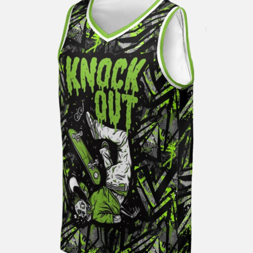 All-over Print V-neck Sleeveless Jersey Tank Top