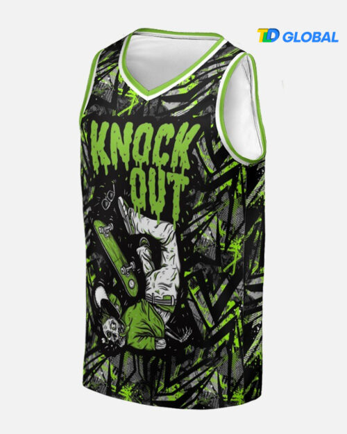 All-over Print V-neck Sleeveless Jersey Tank Top