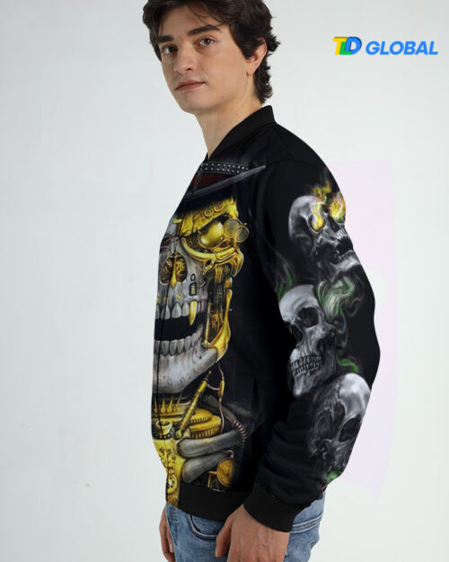 All-over Print Quilt Bomber Jacket
