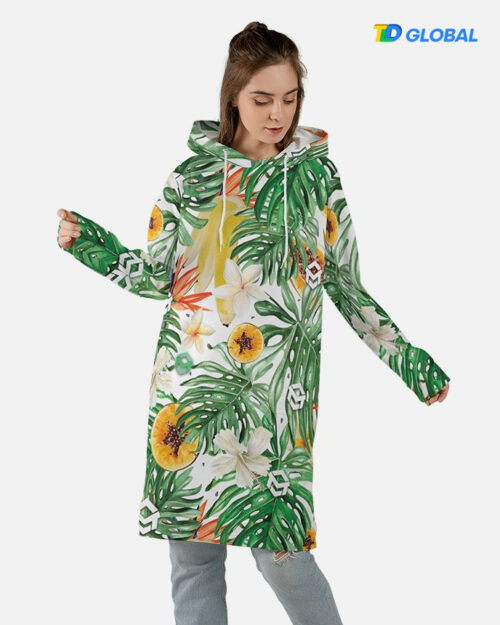 All-over Print Hoodie Dress (Made in China)